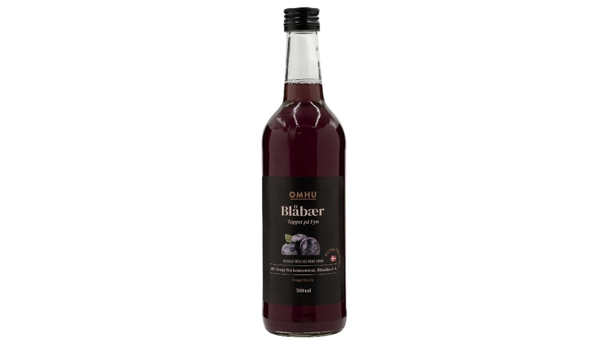 Omhu Blåbærsaft 500Ml