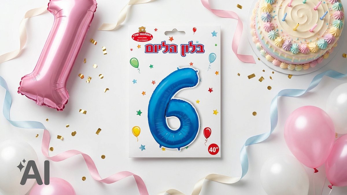 בלוני מספרים ללא הליום כחול-6