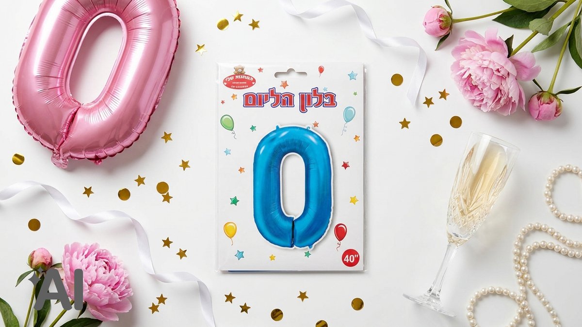 בלוני מספרים ללא הליום כחול-0