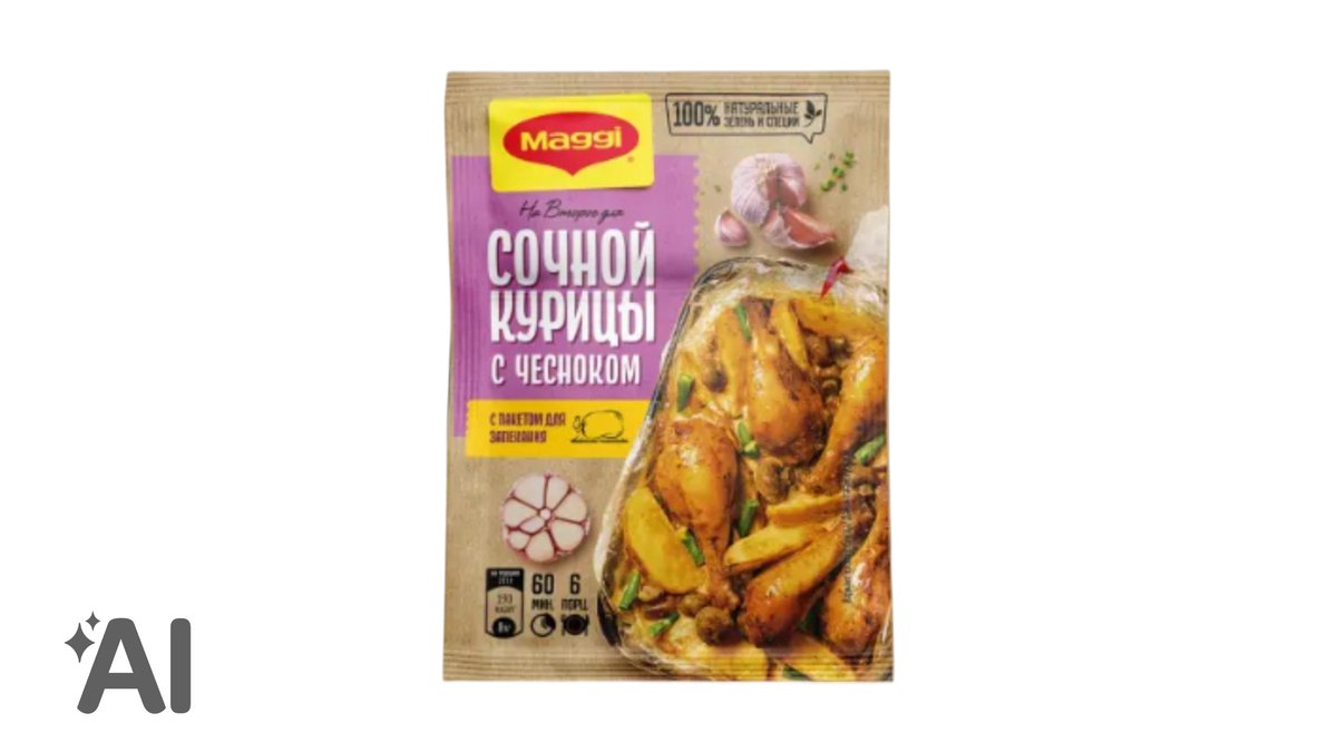 Maggi Sarımsaqlı File üçün Yağlı Kağız Ədviyyatı 30.6qr