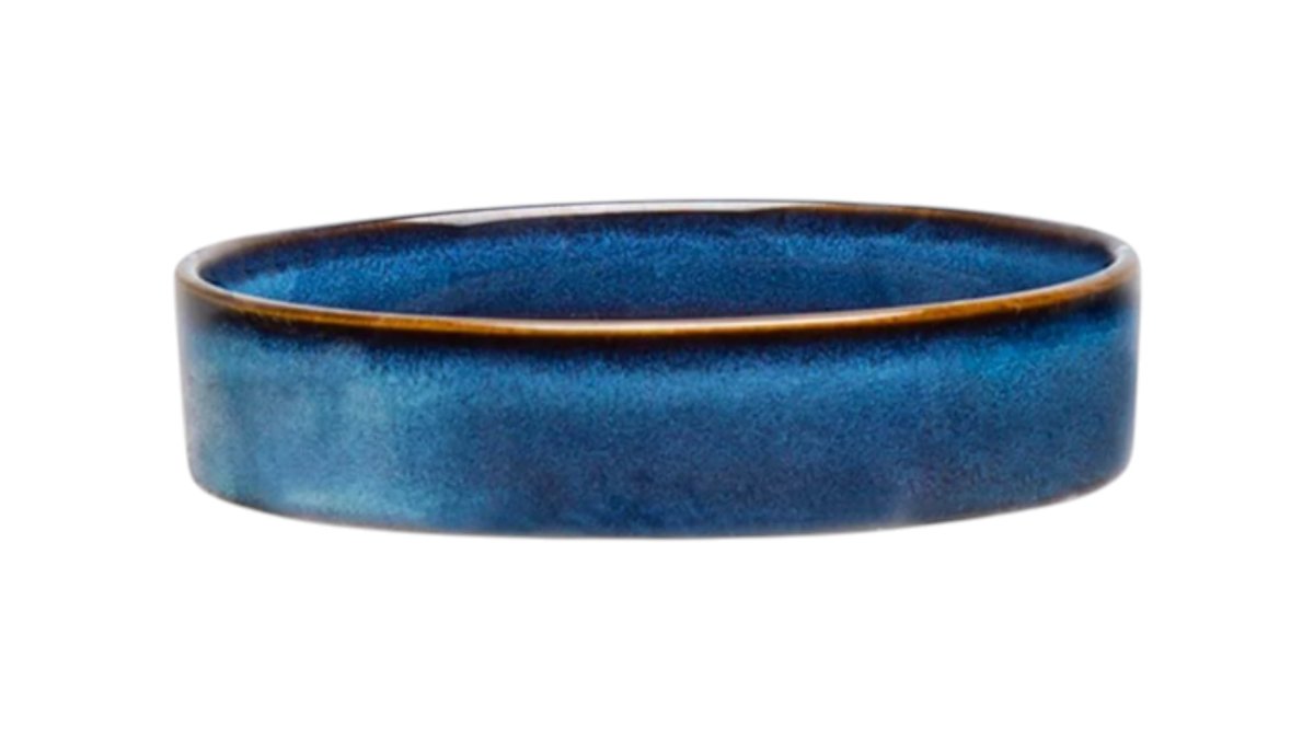 Scruffs Reactive Glaze Midnight Blue Cat Bowl - 100gr