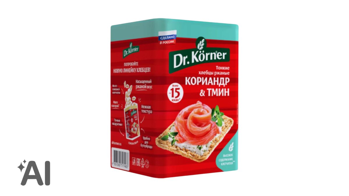 Dr. Korner Çovdar Xlebsi Çörəkotu ilə 100qr