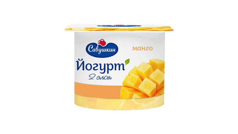 Йогурт САВУШКИН Манго двухслойный 2% 120г