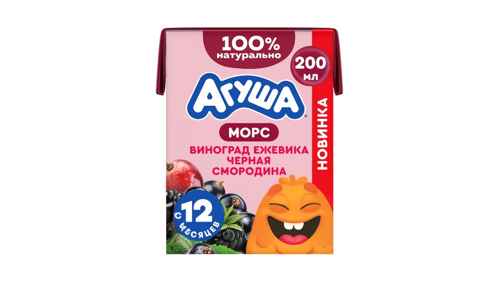 Морс Виноград Ежевика Черная смородина Агуша 200 мл