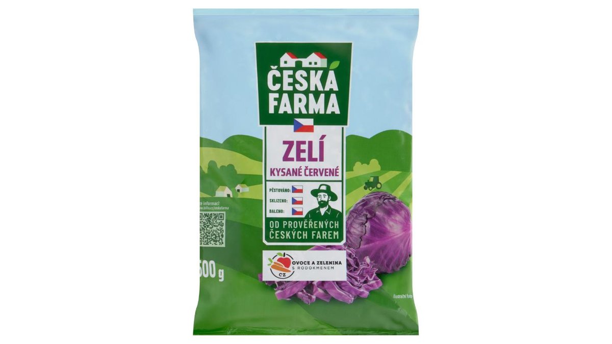 Česká Farma Zelí kysané červené 500g