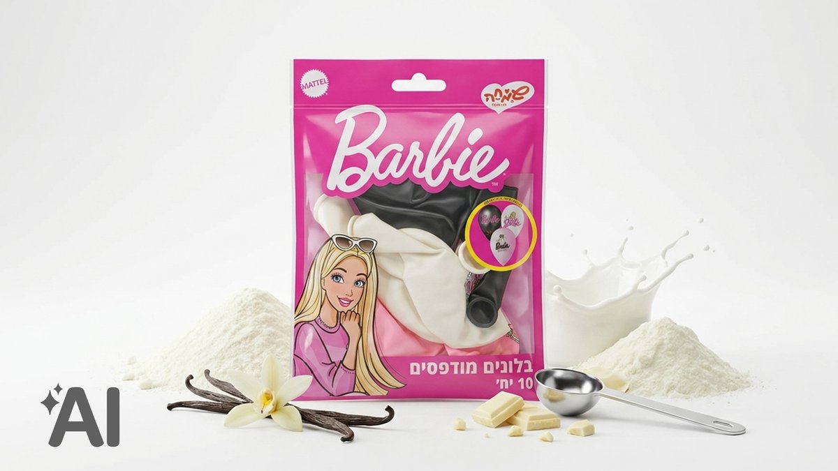 בלונים מודפסים ברבי