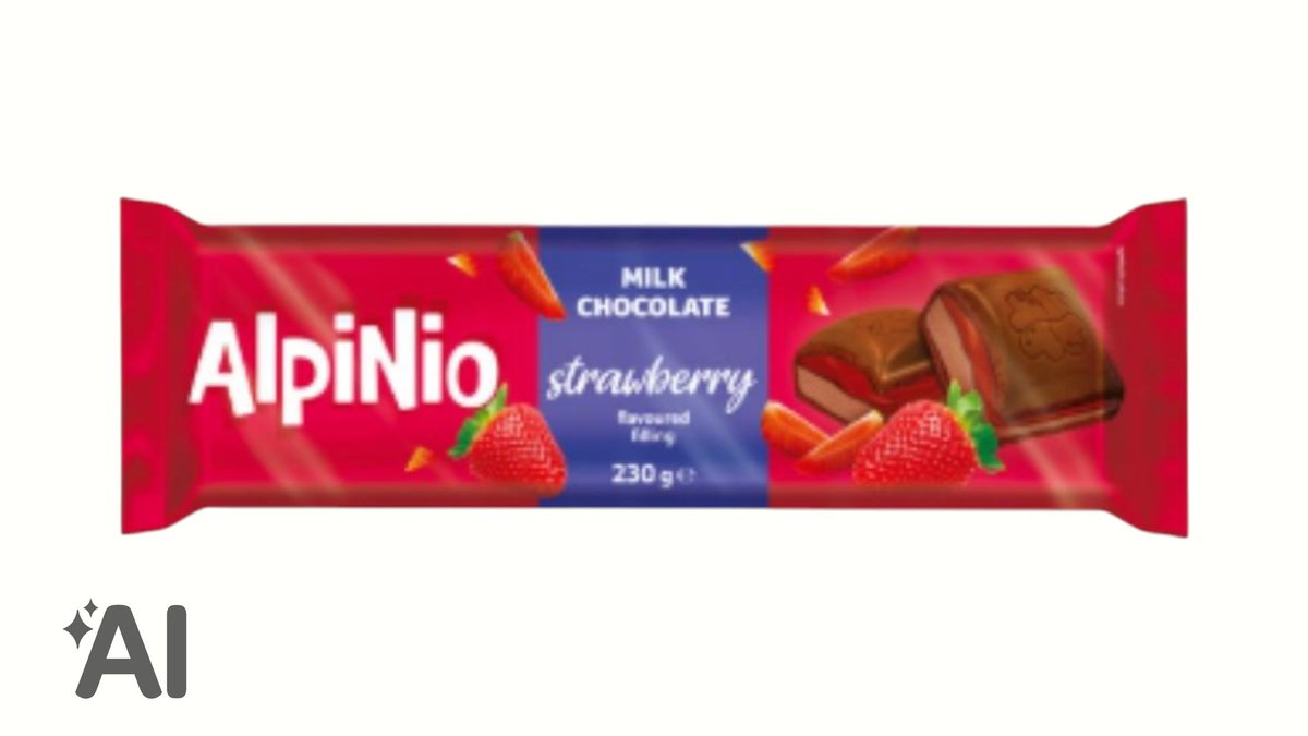 Alpinio Çiyələkli Südlü Şokolad 230qr