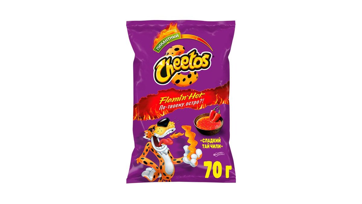 Кукурузные снеки Сладкий Тай Чили Cheetos 70 гр