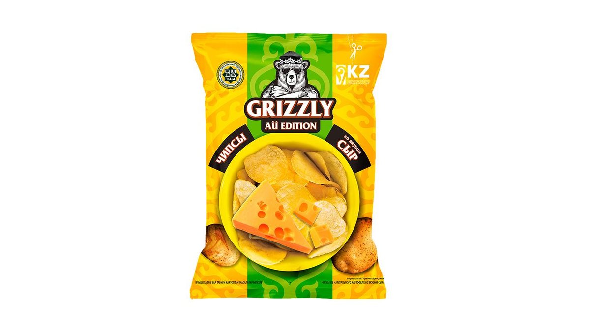 Чипсы Grizzly сыр 110 г