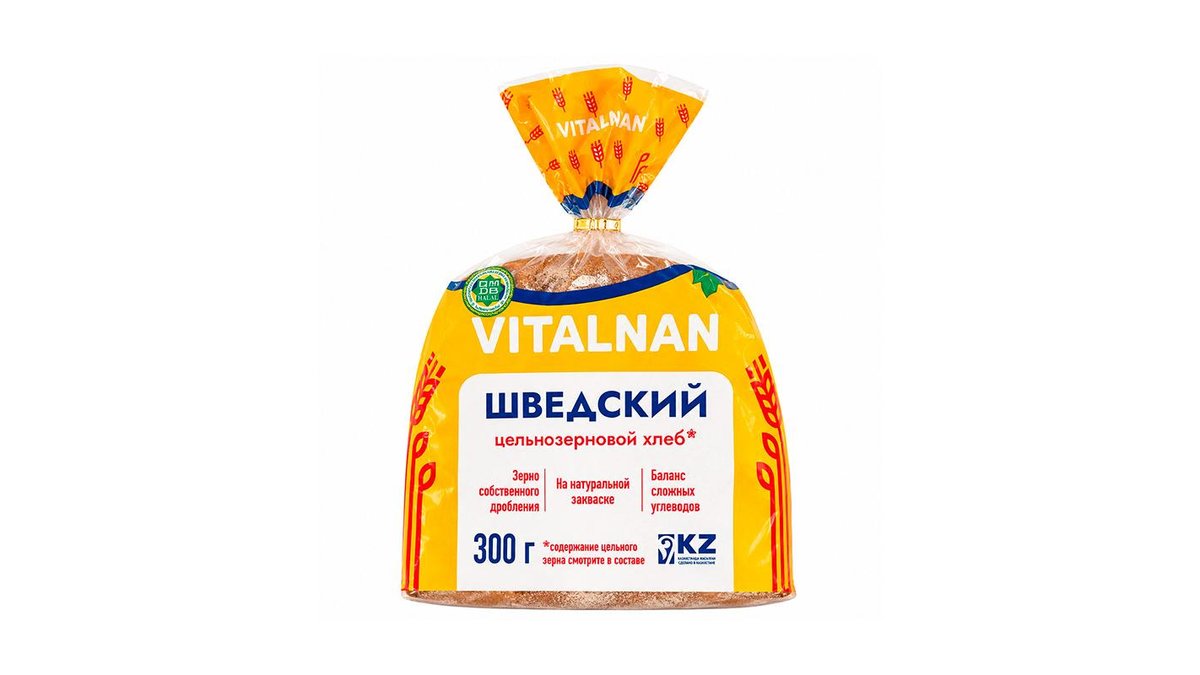 Хлеб Vitalnan цельнозерновой Шведский 300 г