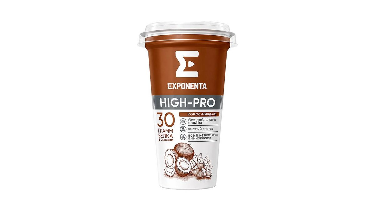 Напиток Exponenta High-pro кокос-миндаль 250 г