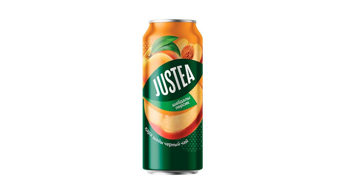Чай Justea черный персик 0,45 л
