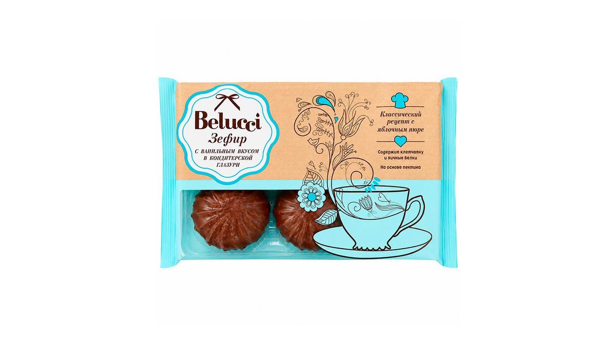 Зефир ванильный в глазури Belucci 160 г