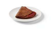 Objednať VEGAN palacinka z vegan ČOKOLÁDOVÉHO cesta a pyré z malín