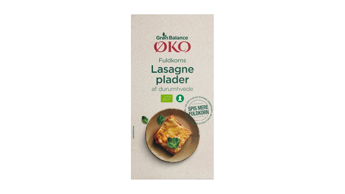 Grøn Balance Lasagneplader Fuldkorn Øko