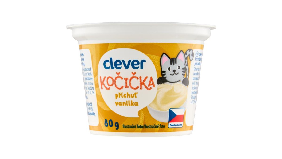 clever Kočička příchuť vanilka 80g