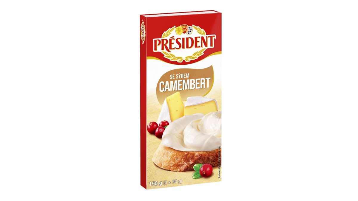 Président tavený sýr mix Camembert / Ementál