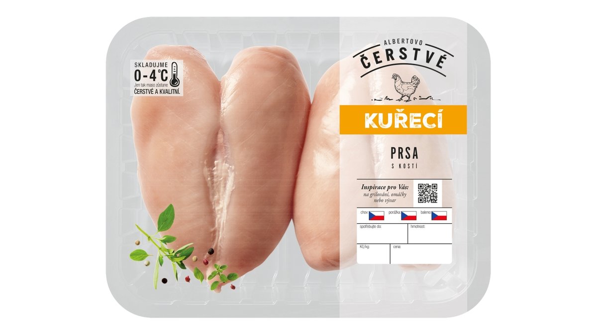 Kuřecí prsa s kostí