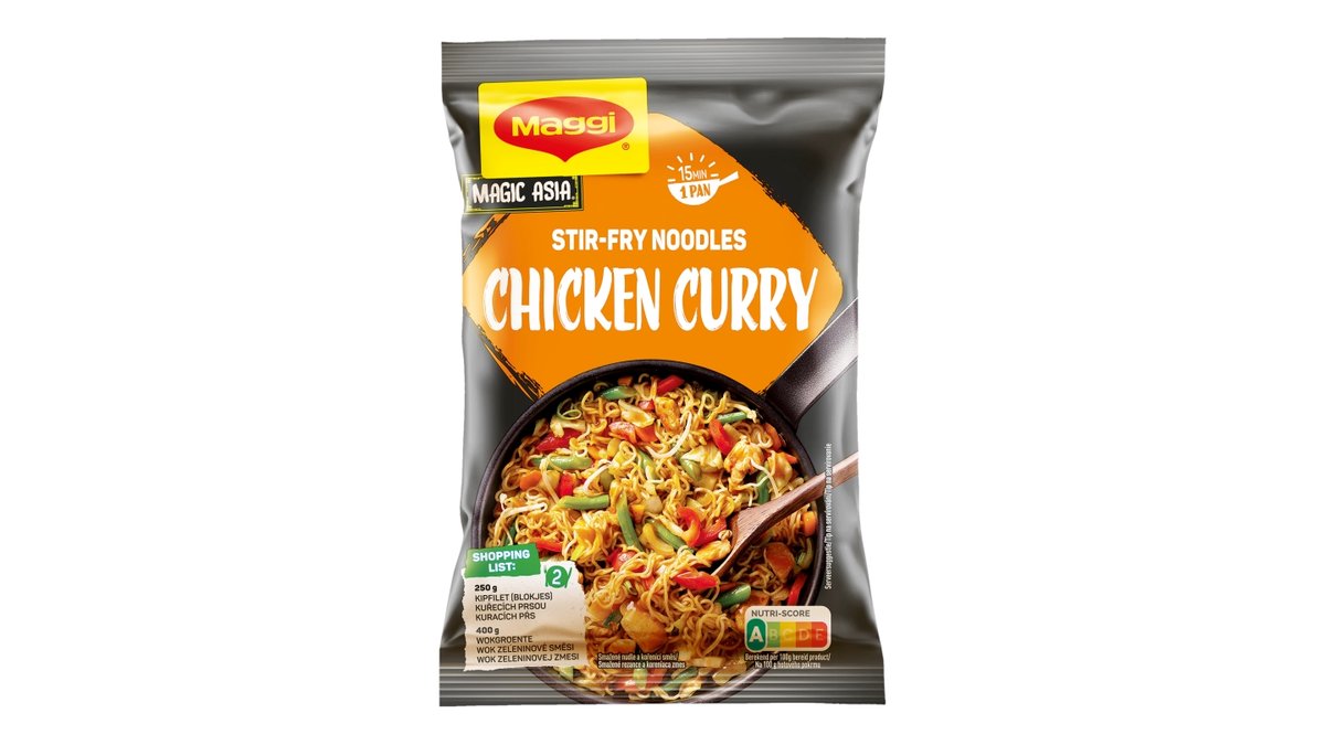 Maggi Nudle z pánve kuře na kari se zeleninou