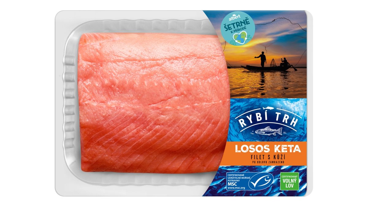 Rybí trh Losos Keta filet s kůží MSC