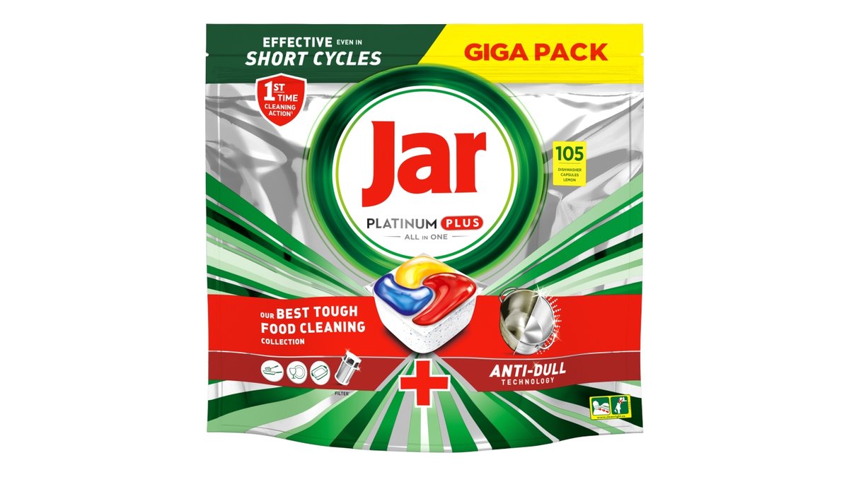 Jar Platinum plus tablety do myčky Lemon