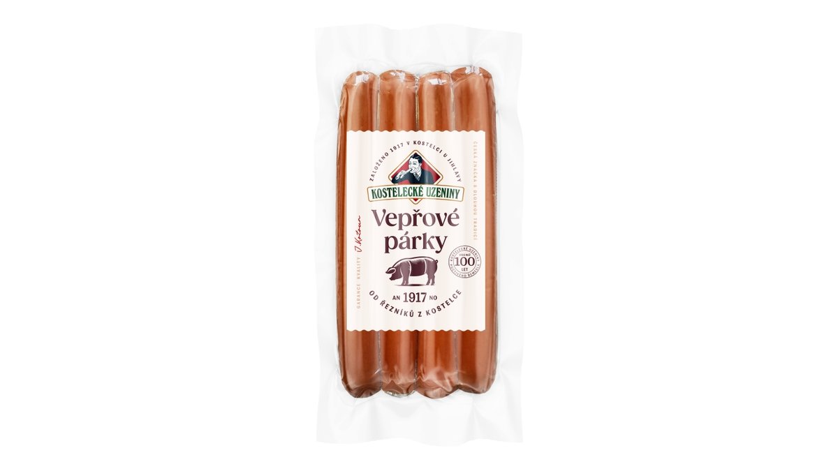 Kostelecké uzeniny Lidové vepřové párky
