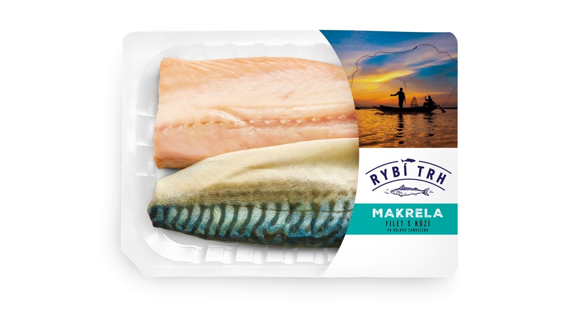 Rybí trh Makrela filet s kůží
