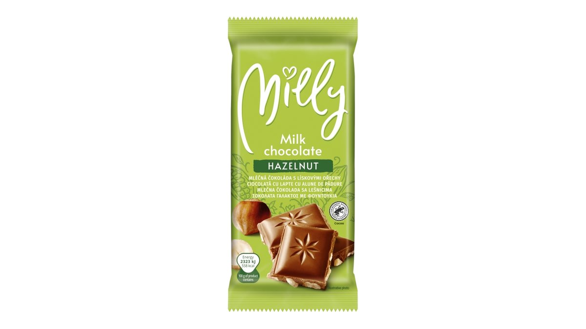 Milly mléčná čokoláda s lískovými ořechy
