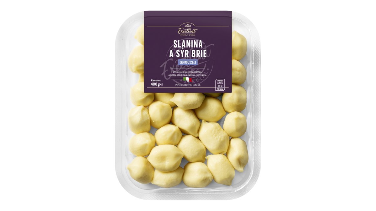 Albert Excellent gnocchi se slaninou a sýrem brie