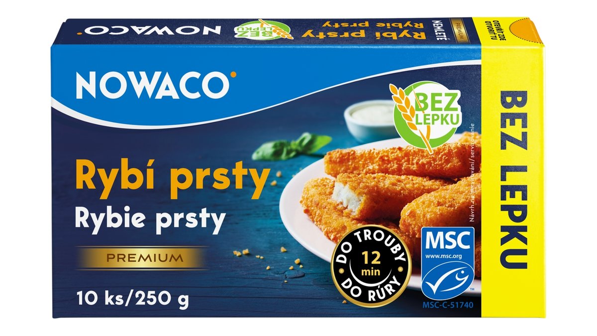 Nowaco rybí prsty Premium bez lepku