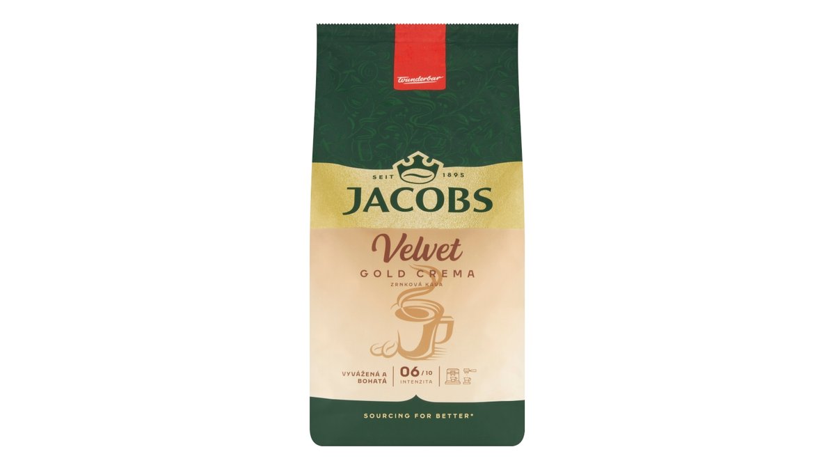 Jacobs Velvet Crema Gold zrnková káva