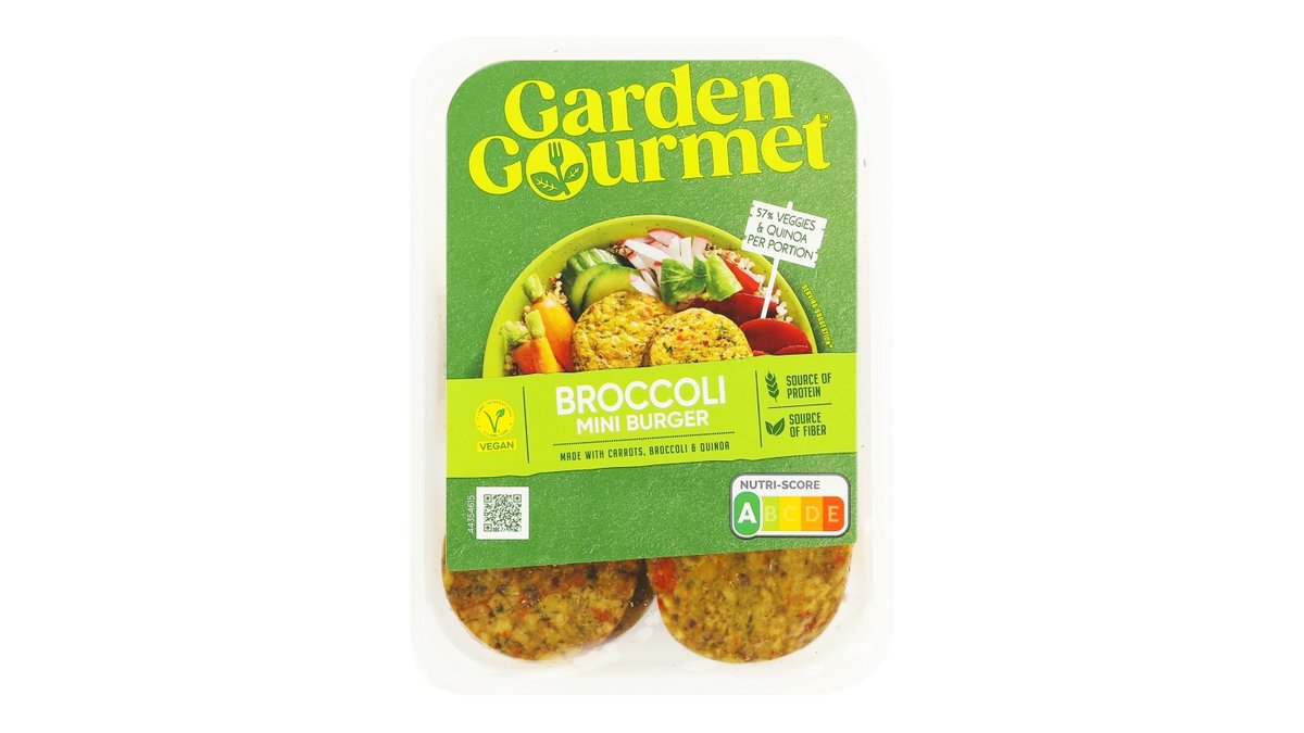 Garden Gourmet burger mini s brokolicí veganský