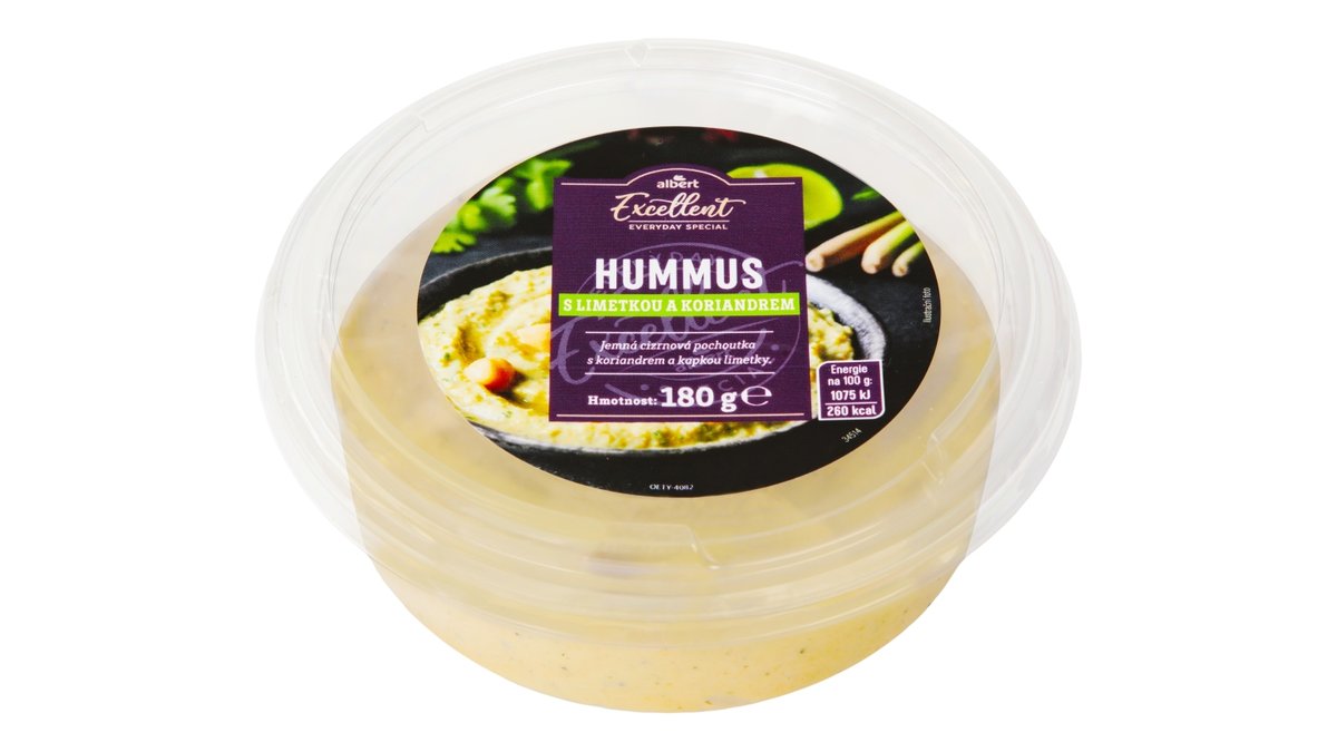 Albert Excellent hummus s limetkou a koriandrem