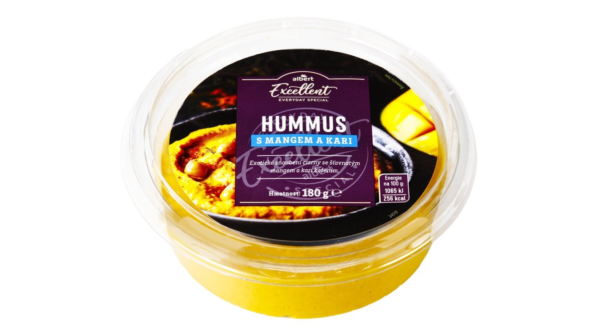 Albert Excellent hummus s mangem a kari
