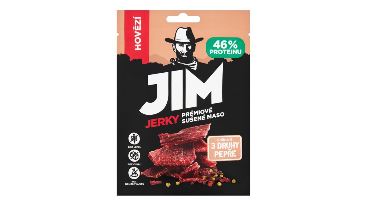 Jim Jerky sušené maso hovězí s příchutí pepře