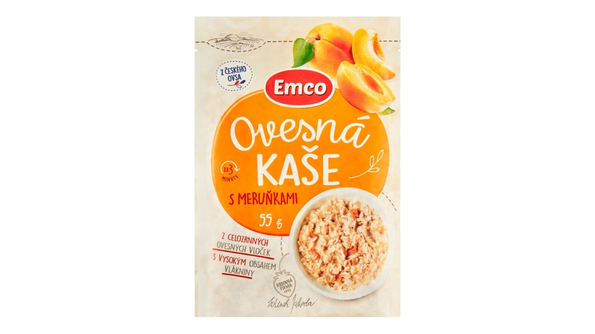 Emco ovesná kaše s meruňkami