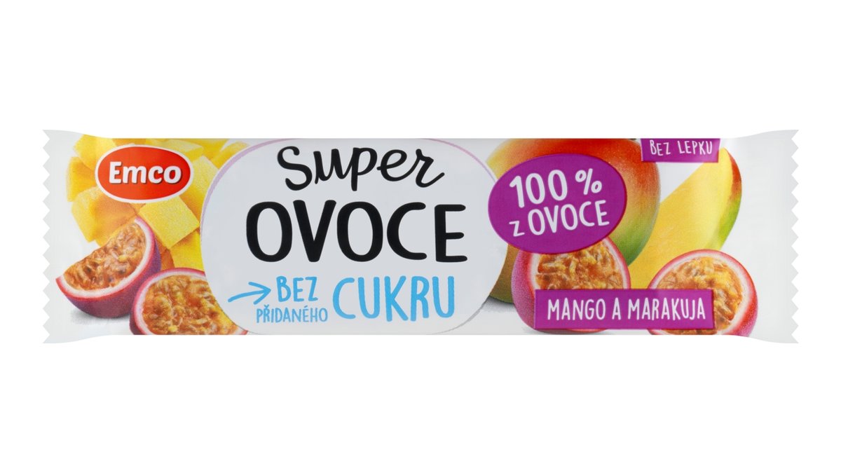Emco super ovoce tyčinka mango, marakuja bez lepku