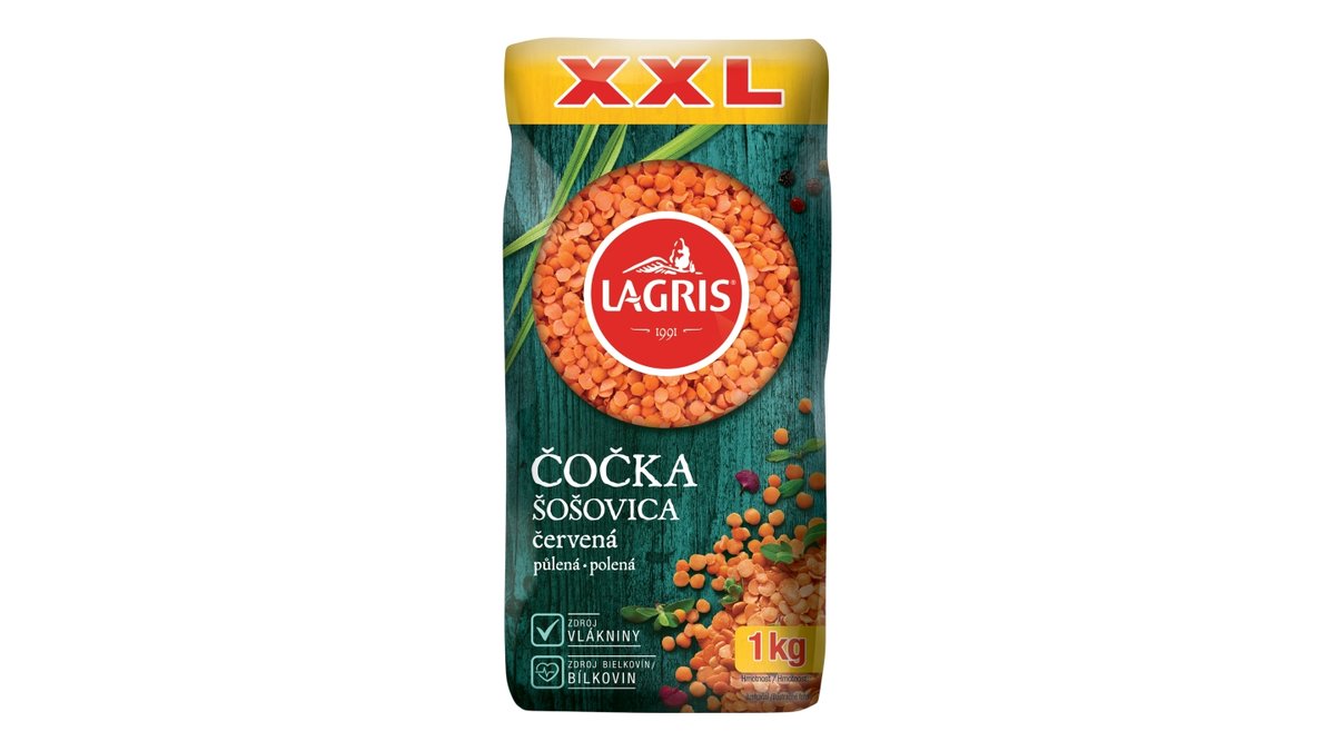 Lagris čočka červená půlená