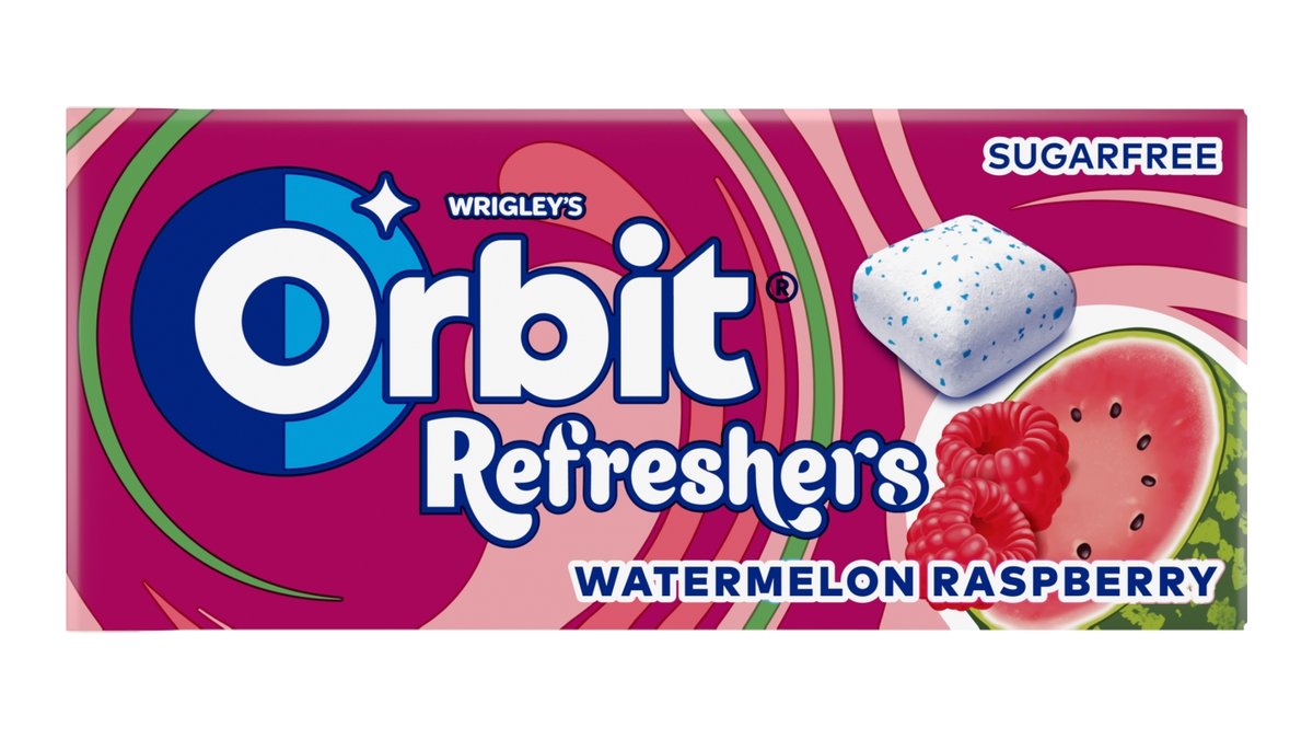 Orbit Refresher žvýkačky s příchutí meloun malina