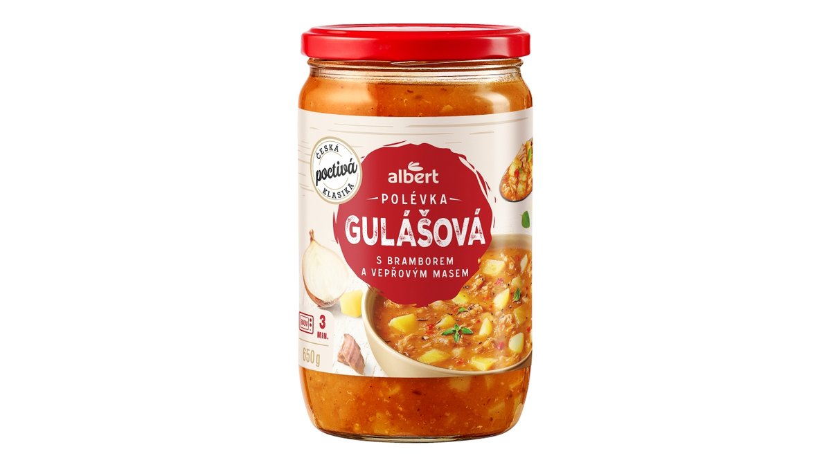 Albert gulášová polévka