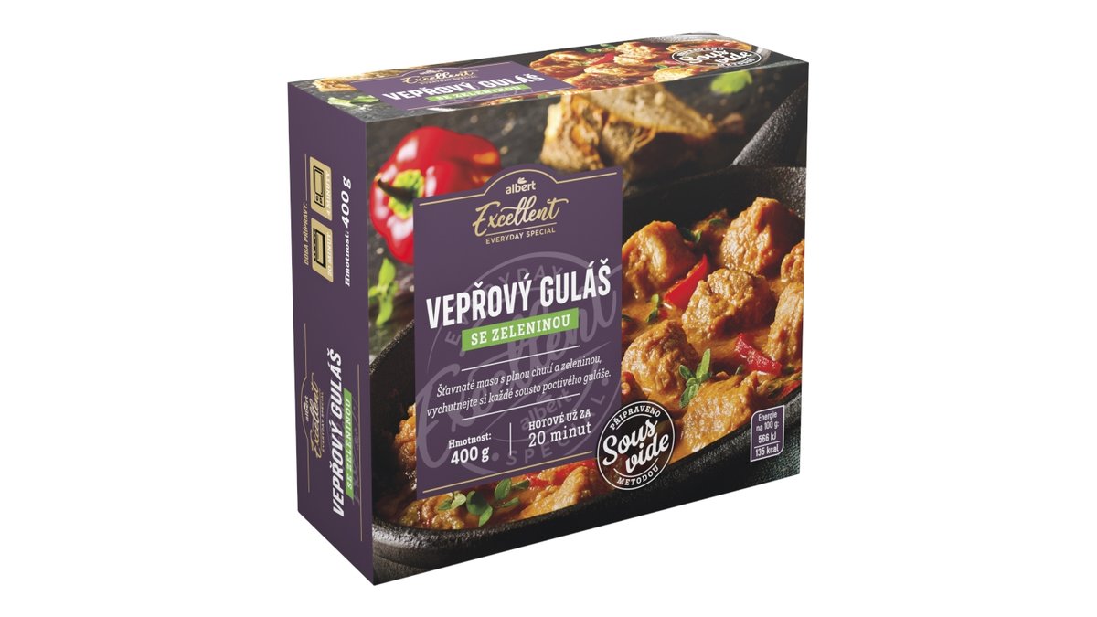 Albert Excellent SousVide vepřový guláš