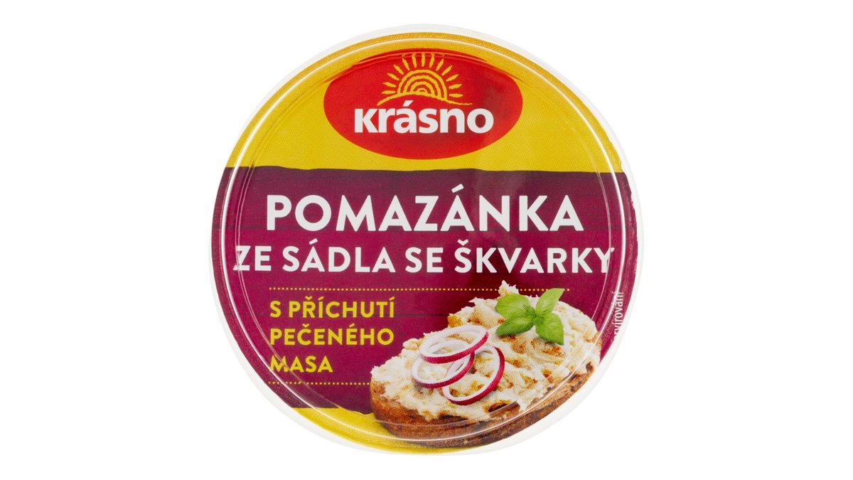 Krásno Pomazánka ze sádla se škvarky a masem