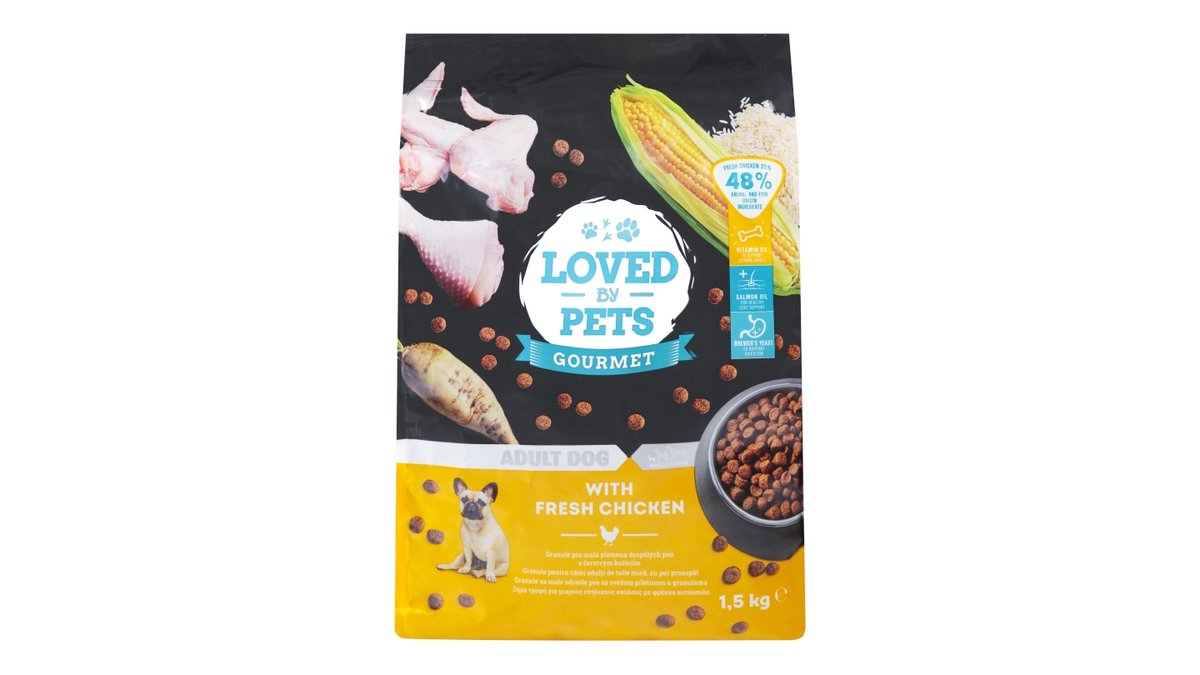 Loved by Pets Gourmet granule s kuřec. pro psy