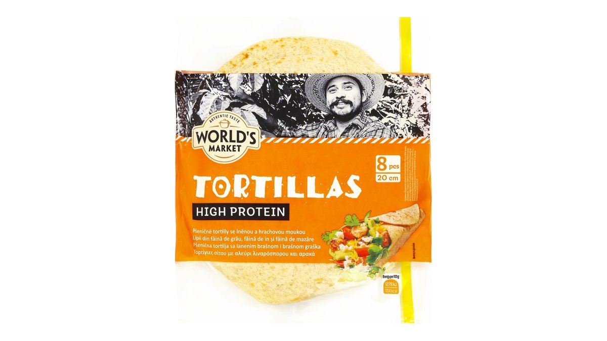World's Market High protein wheat tortilla
