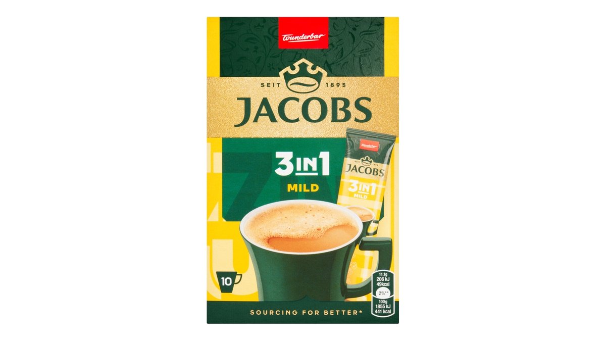 Jacobs 3v1 Mild instantní káva porcovaná