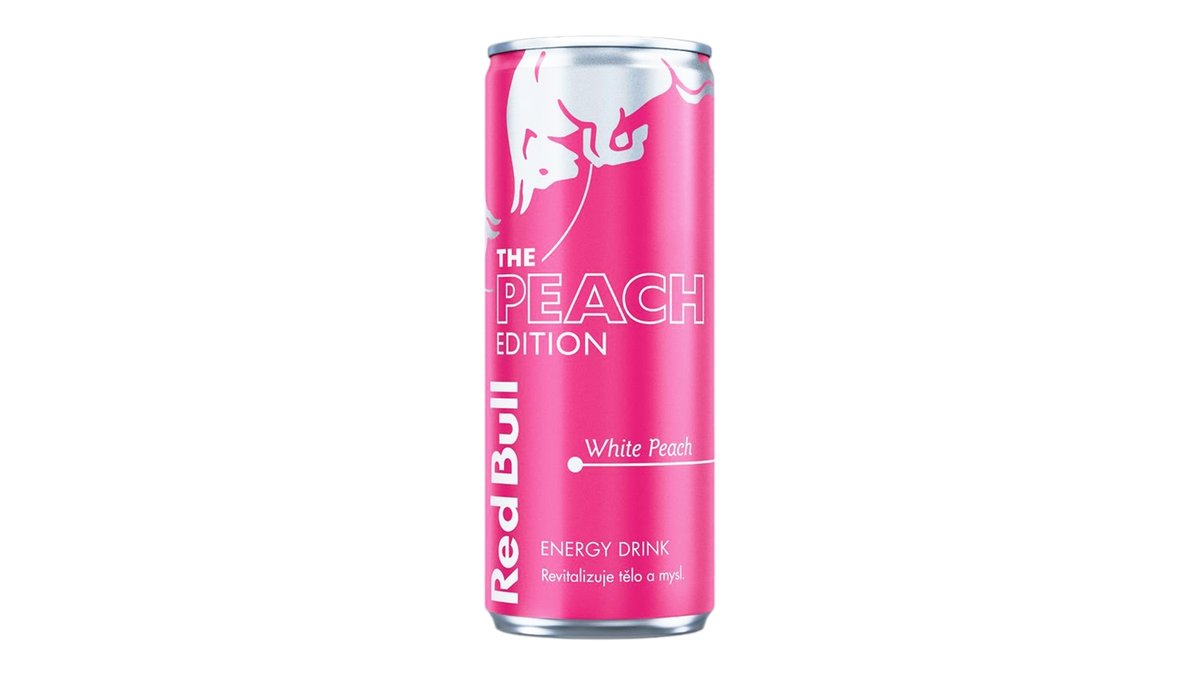 Red Bull Peach s příchutí bílé broskve