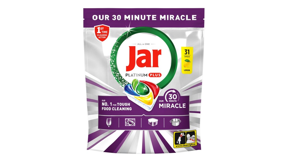 Jar Platinum plus Miracle tablety do myčky Lemon