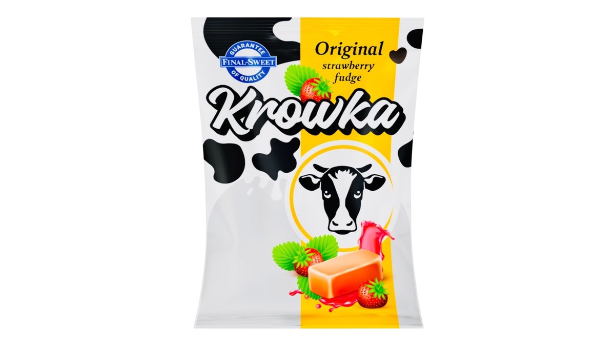 Karamelky Krówka jahodová příchuť