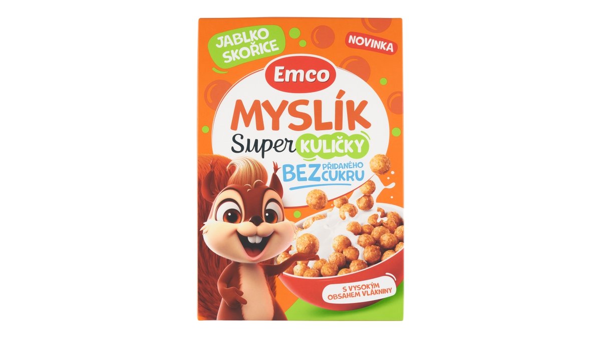 Emco Myslík Super kuličky cereálie jablko, skořice