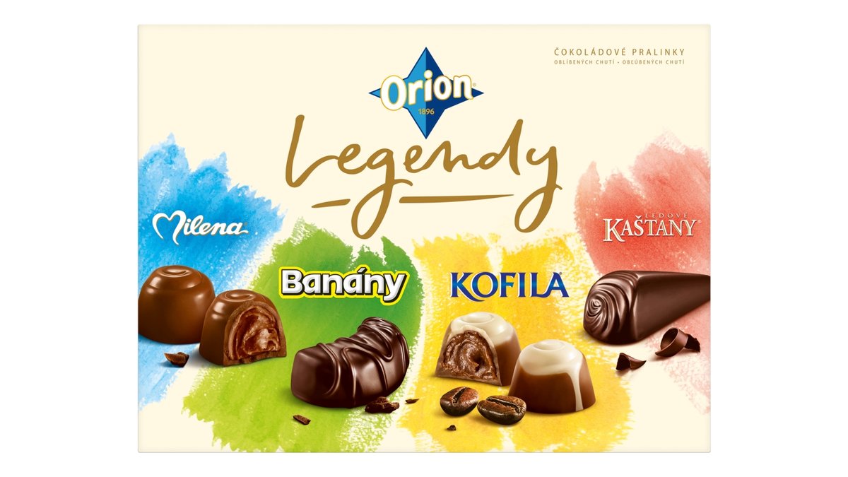 Orion Legendy čokoládové pralinky oblíbených chutí